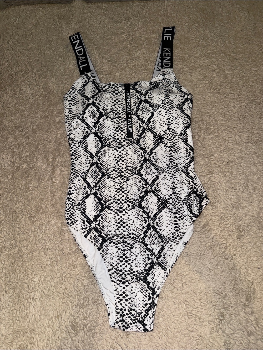 Kendall + Kylie Snake Print Whole Piece Bathing Suit